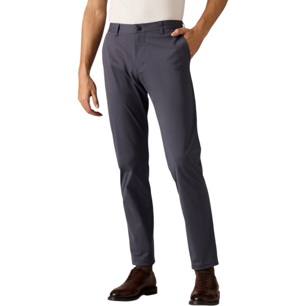 NWT‎ Rhone Commuter Performance Pants Regular Fit Flat Front Iron Gray 35 x 31